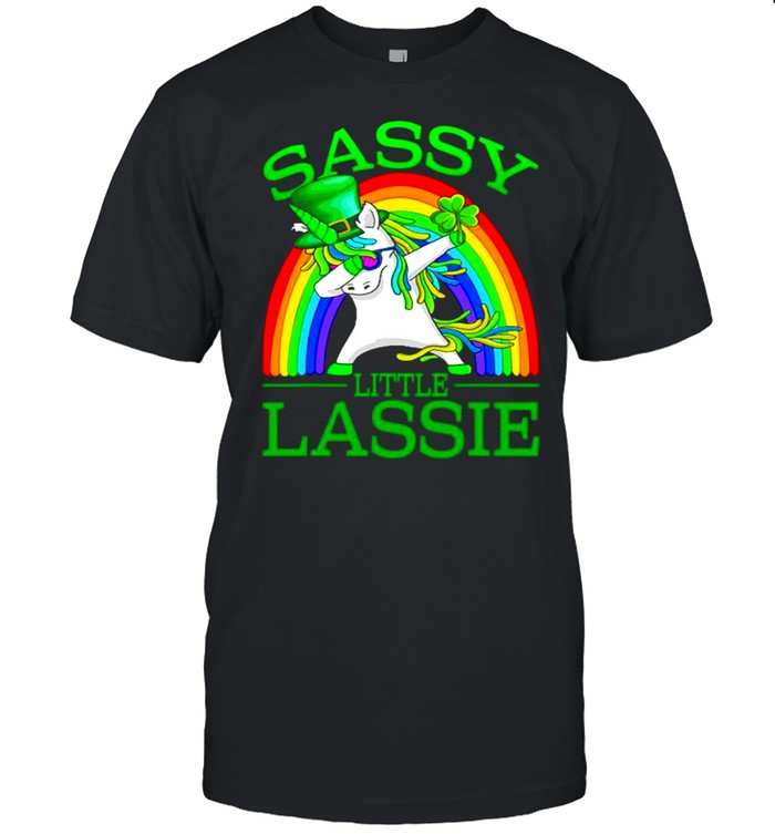 Sassy Little Lassie Unicorn Dabbing St. Patrick’s Day shirt Classic Men's T-shirt