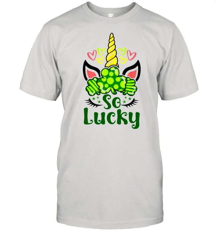 So Lucky St Patrick’s Day Unicorn  Classic Men's T-shirt