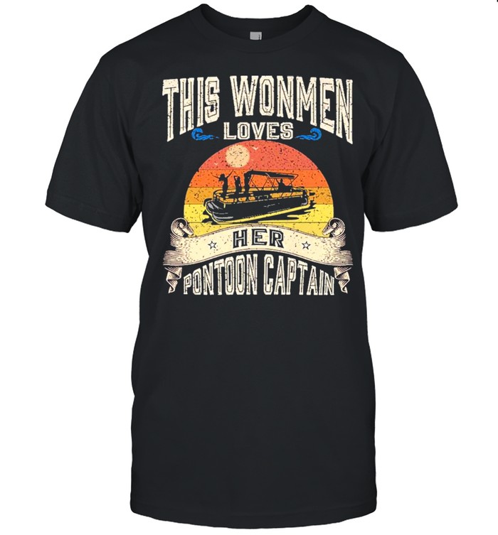This Woman Loves Her Pontoon Captain Vintage  Classic Men's T-shirt