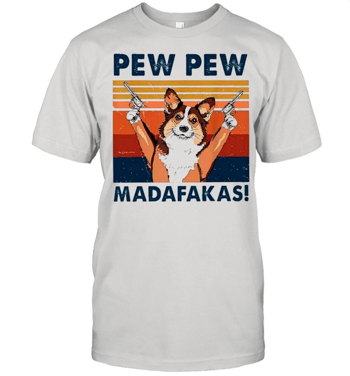 Vintage Corgi Pew Pew Madafakas shirt Classic Men's T-shirt