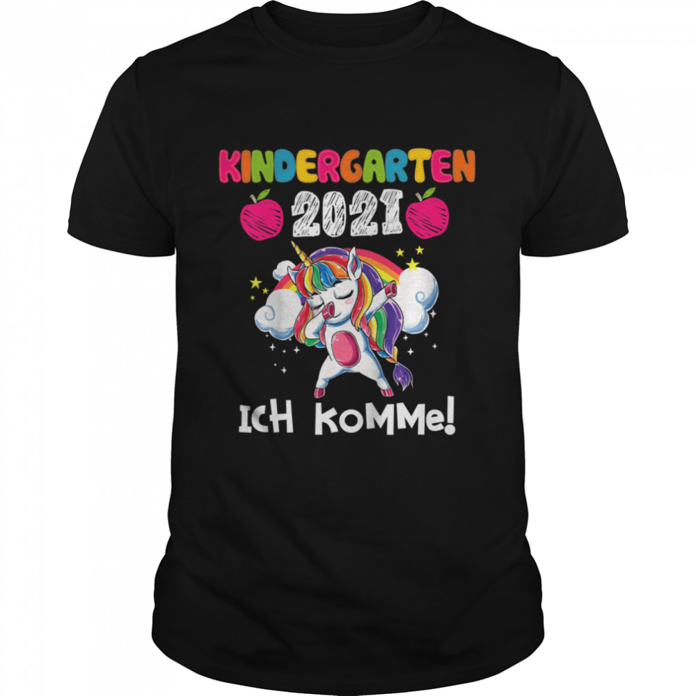 Kinder Kindergarten 2021 Ich Komme Einhorn shirt Classic Men's T-shirt