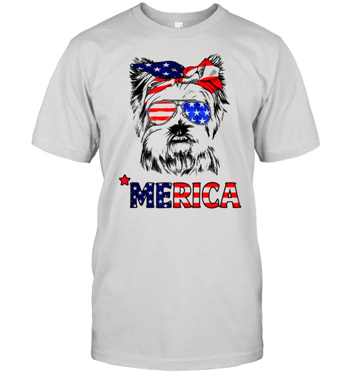 American Flag Yorkshire Terrier Yorkie Mom 4th Of July shirt
