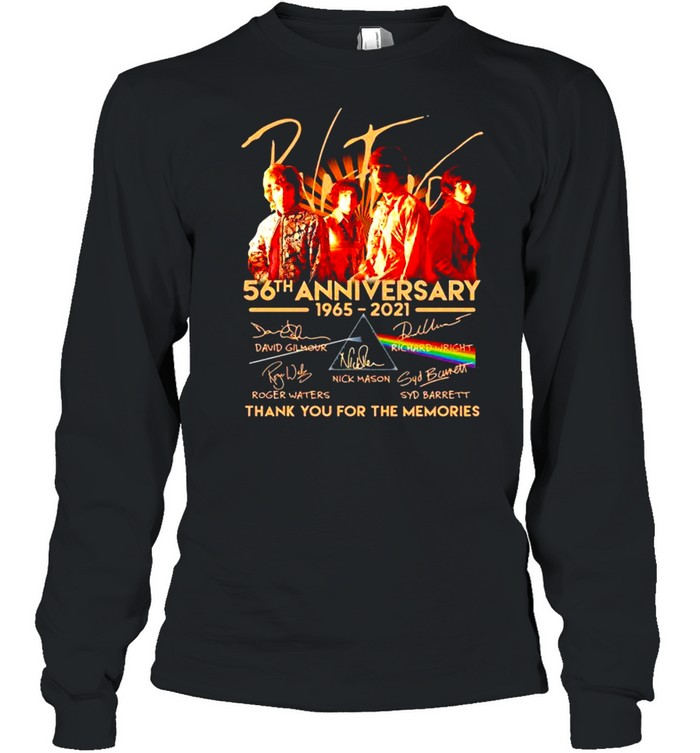 Pink Floyd 56th Anniversary 1965 2021 Thank You For The Memories Signatures Long Sleeved T-shirt