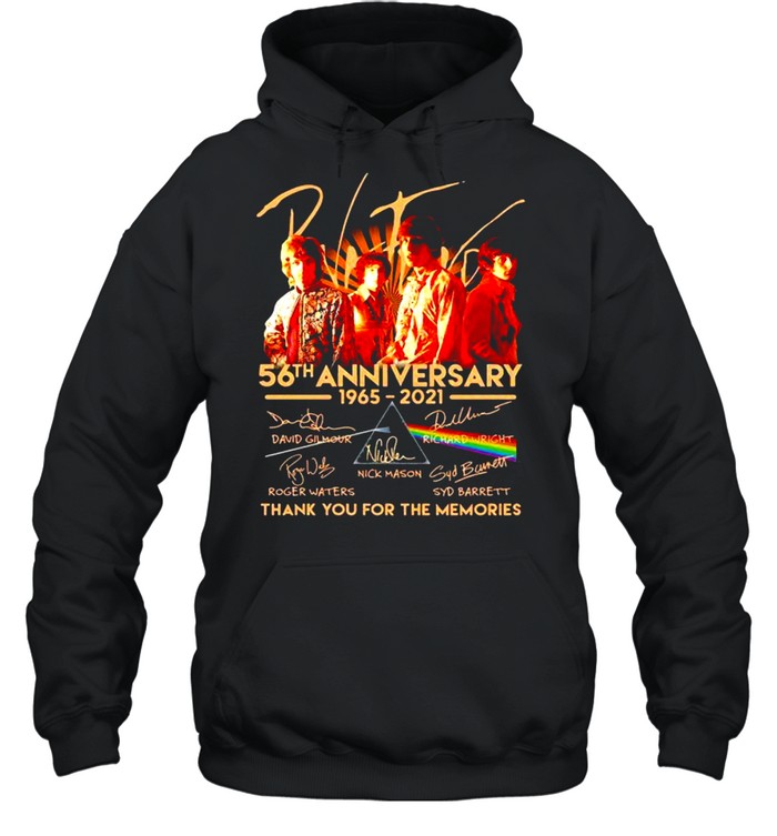 Pink Floyd 56th Anniversary 1965 2021 Thank You For The Memories Signatures Unisex Hoodie