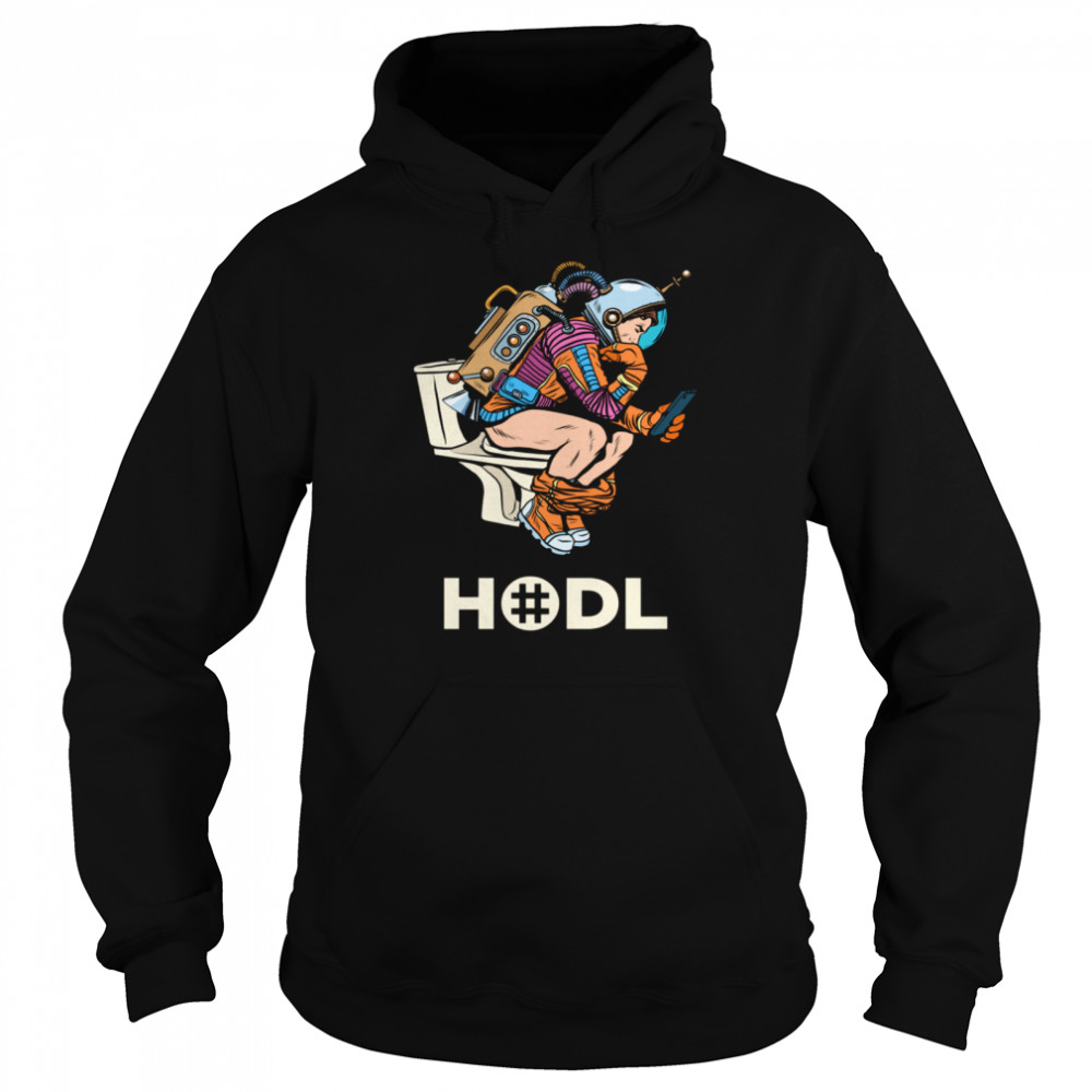 Cryptocurrency RSR Talk Reserve Rights HODL Space Man Toilet shirt Unisex Hoodie
