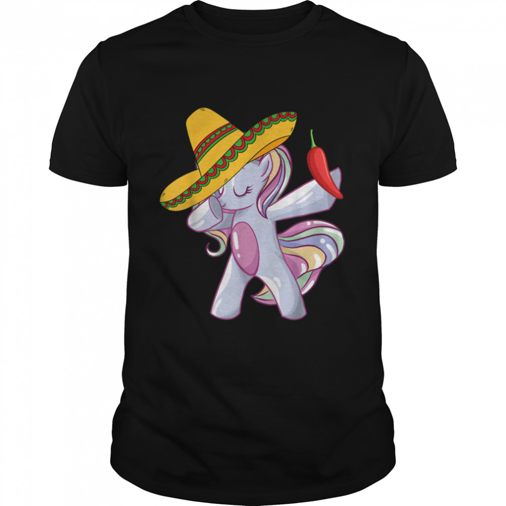 Dabbing Unicorn 5 Cinco De Mayo 2021 Kid Girl Mexican shirt