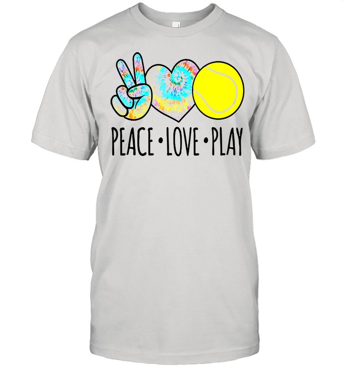 Tie dye tennis lover peace love play shirt Classic Men's T-shirt