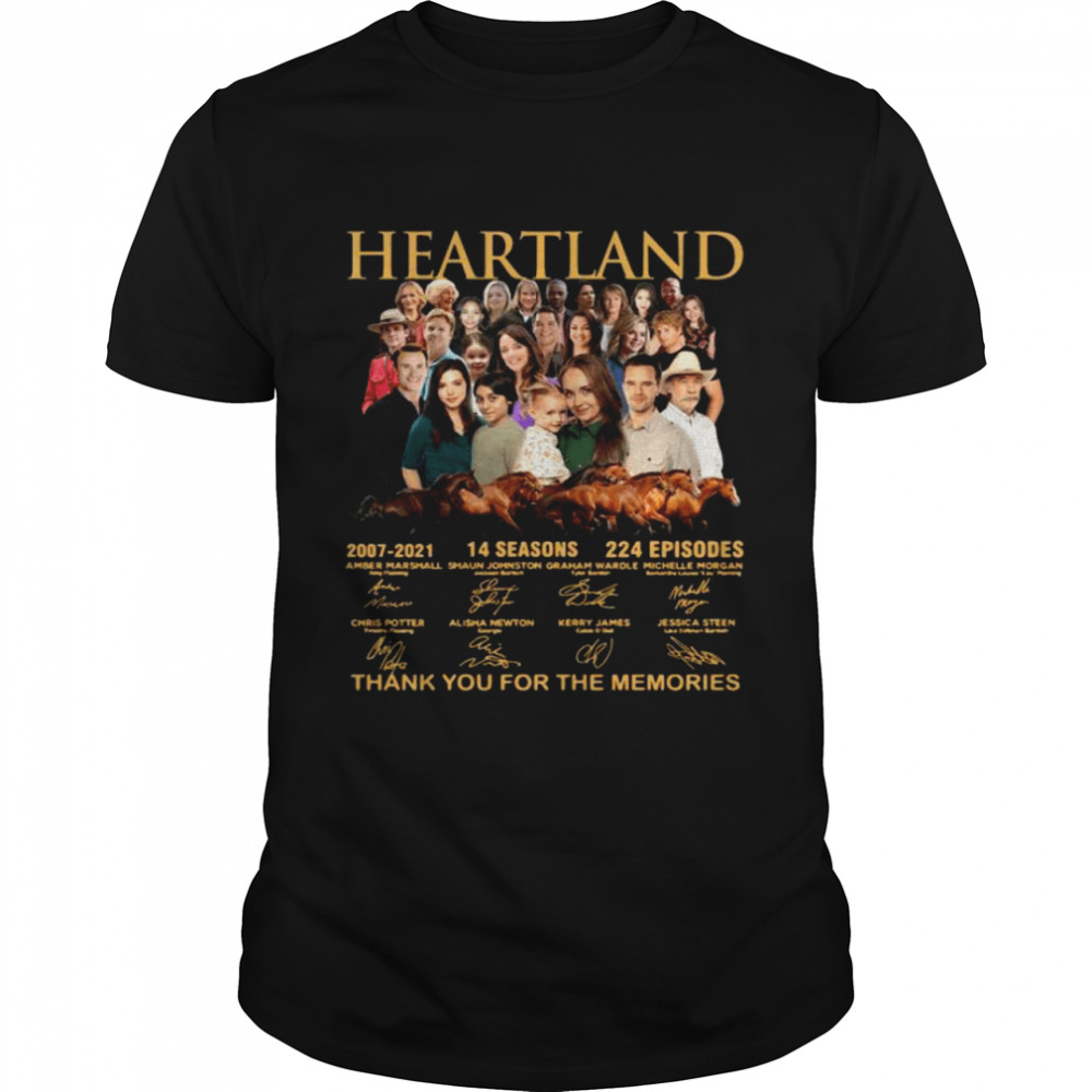 Heartland 14 seasons 224 episodes thank you for the memories signatures shirt