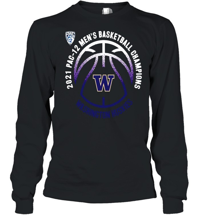 Washington Huskies 2021 PAC-12 men’s basketball champions shirt Long Sleeved T-shirt