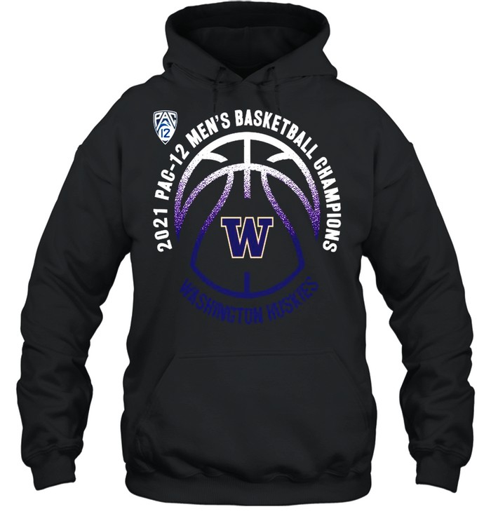Washington Huskies 2021 PAC-12 men’s basketball champions shirt Unisex Hoodie