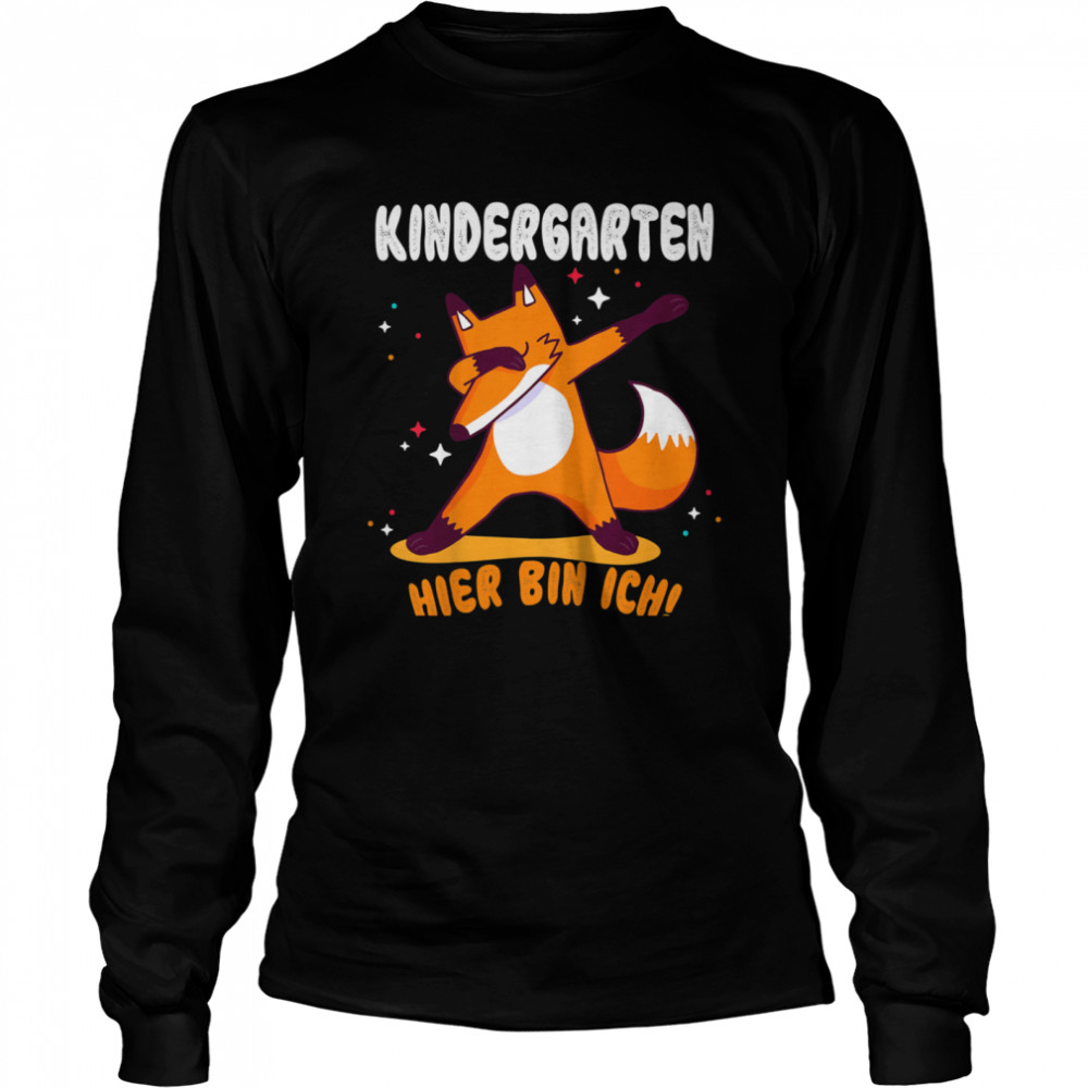 Kinder Kindergarten Anfang Geschenk Kindergartenkind 2021 Fuchs  Long Sleeved T-shirt