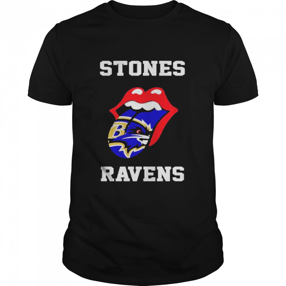 The Rolling Stones Baltimore Ravens lips shirt Classic Men's T-shirt