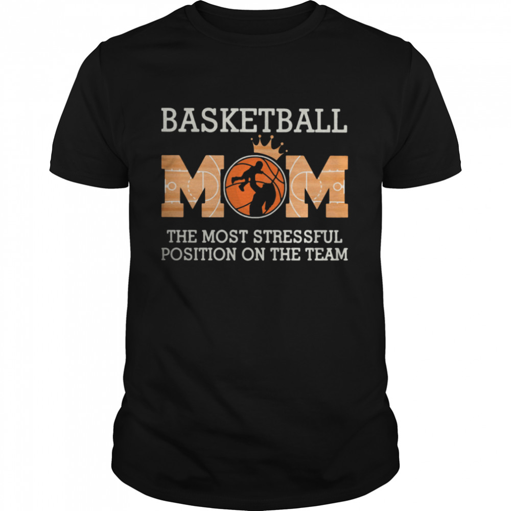 Baseketball Mom The Most Stressful Position On The Team  Classic Men's T-shirt