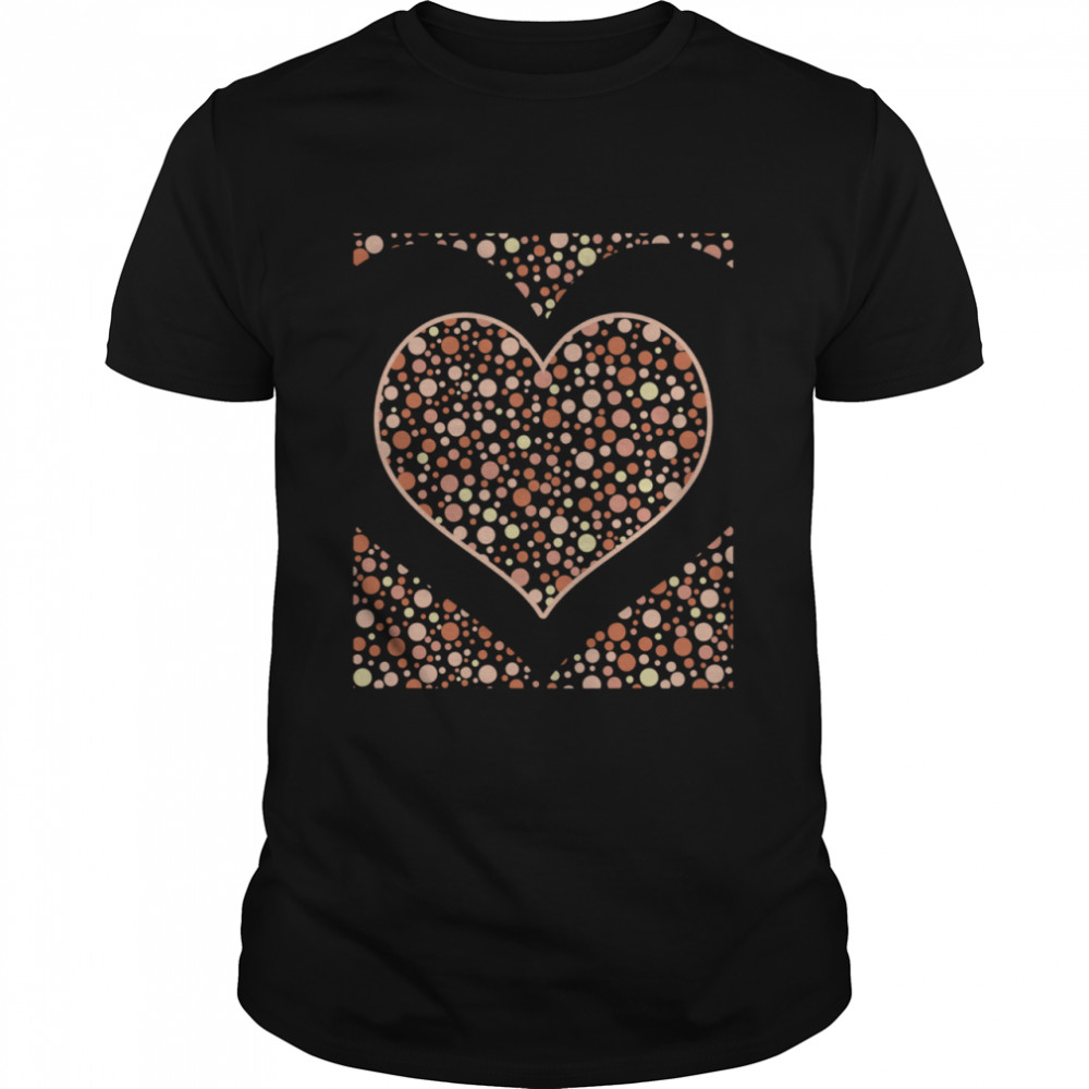 Bohemian Abstract Heart Love Polka Dots Boho  Classic Men's T-shirt