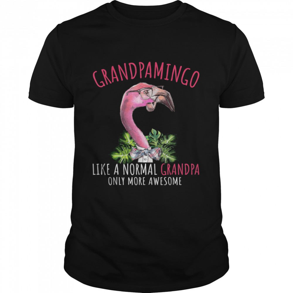 Grandpamingo More Grandpa Flamingo Family Shirt
