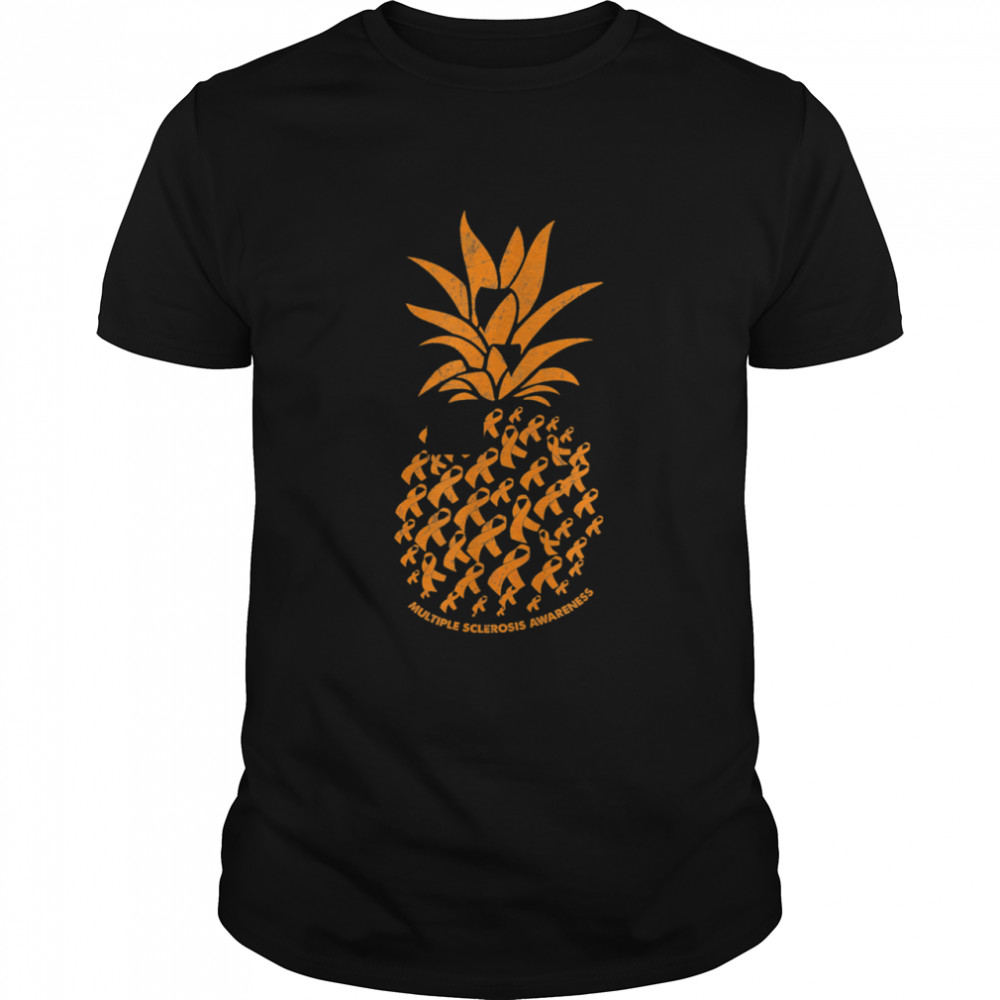 Pineapple Multiple Sclerosis Awareness Costume Ribbon Shirt
