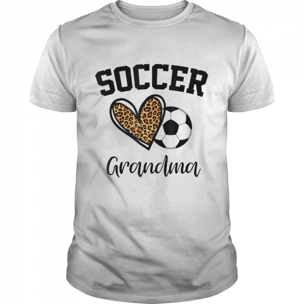 Soccer Grandma Leopard Heart Mothers Day  Classic Men's T-shirt
