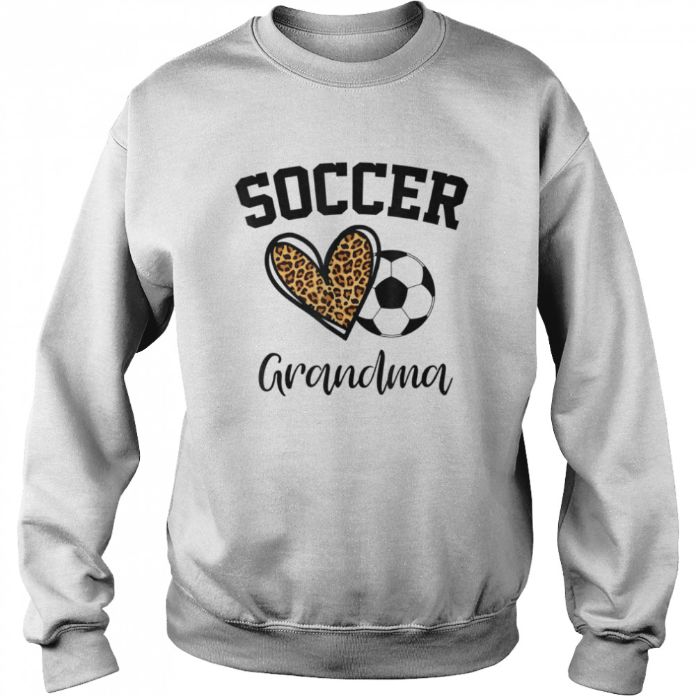 Soccer Grandma Leopard Heart Mothers Day  Unisex Sweatshirt