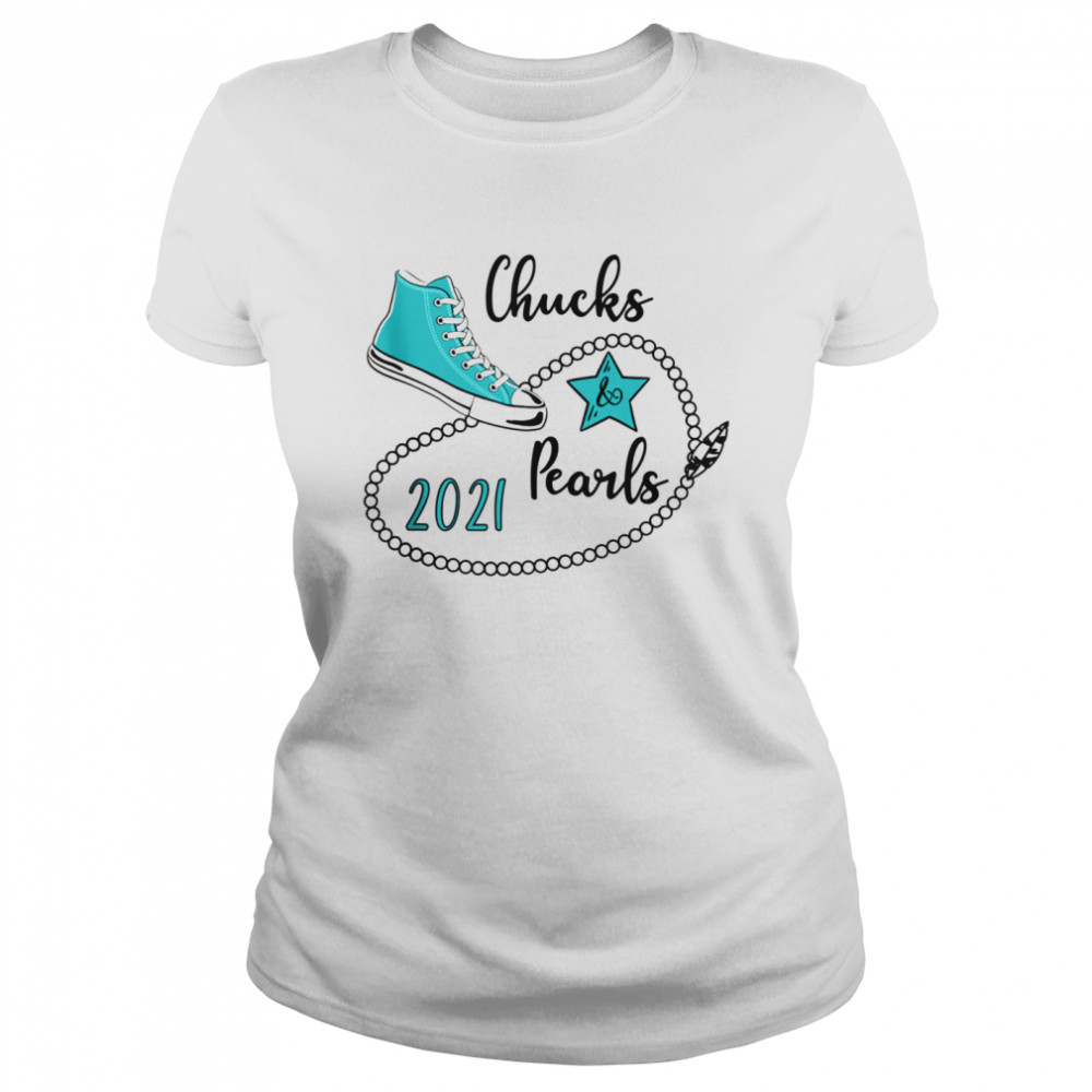 2021 TealBlue Chucks with Pearls  Classic Women's T-shirt