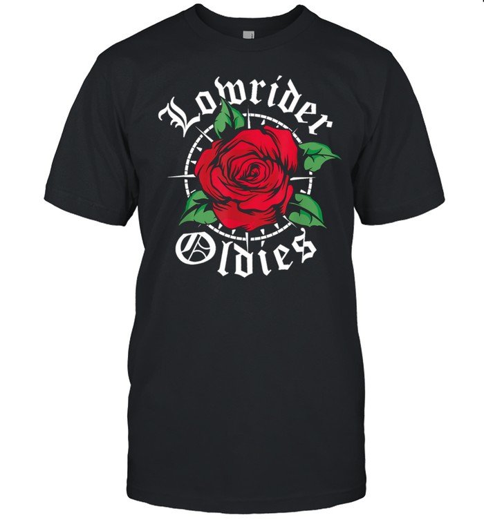 Lowrider Oldies Red Roses Old School  Classic Men's T-shirt