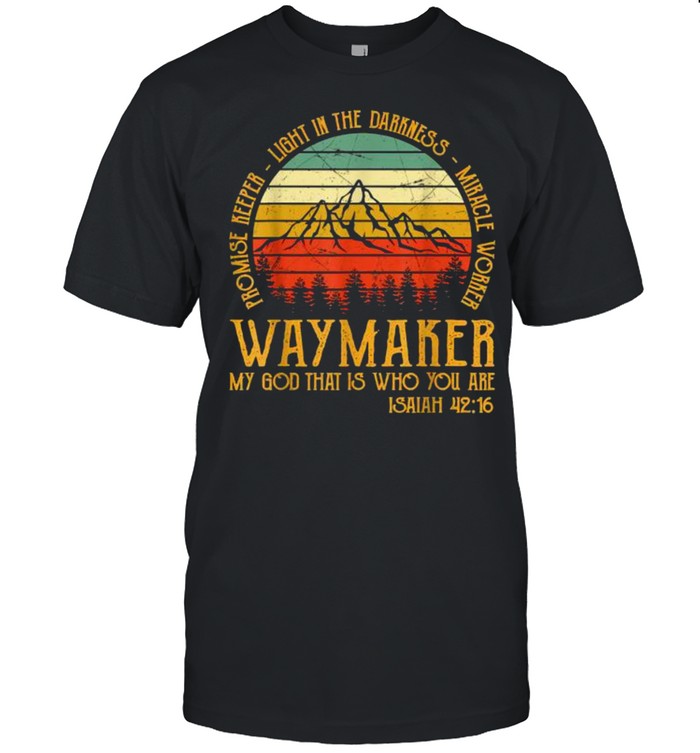 Waymaker Miracle Worker Promise Keeper Mountain Vintage  Classic Men's T-shirt