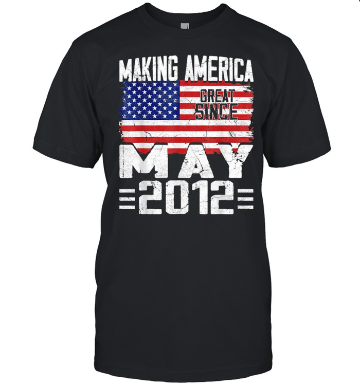 9th Birthday May 2012 American Flag 9 Years Old  Classic Men's T-shirt