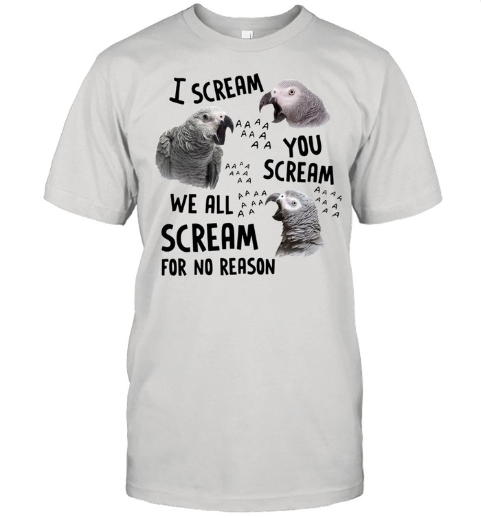 Parrot I Scream You Scream We All Scream For No Reason Shirt