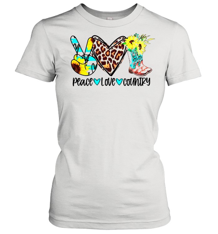 Peace Love Country shirt Classic Women's T-shirt