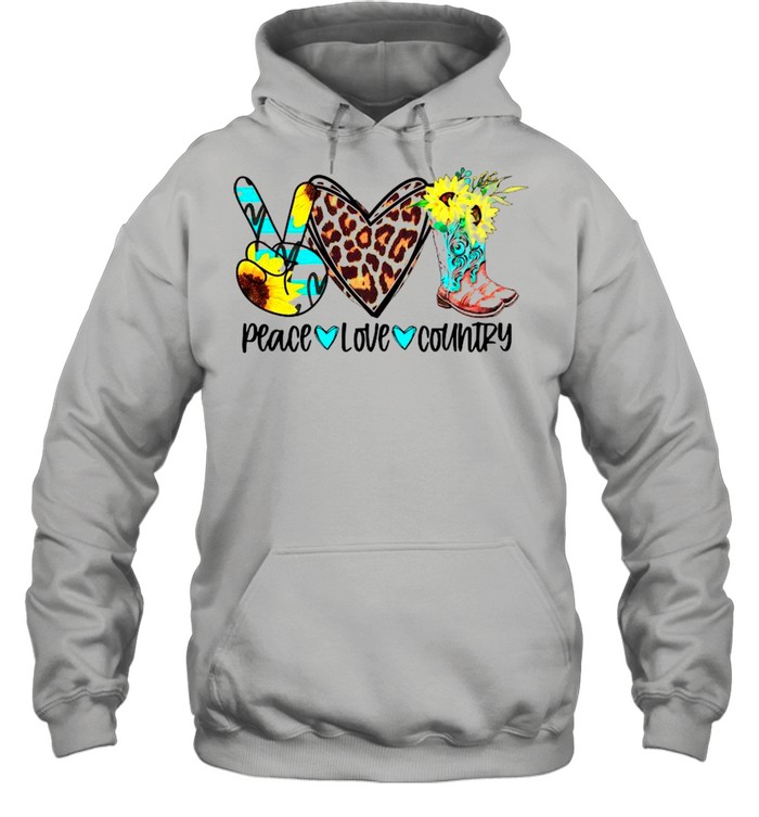 Peace Love Country shirt Unisex Hoodie