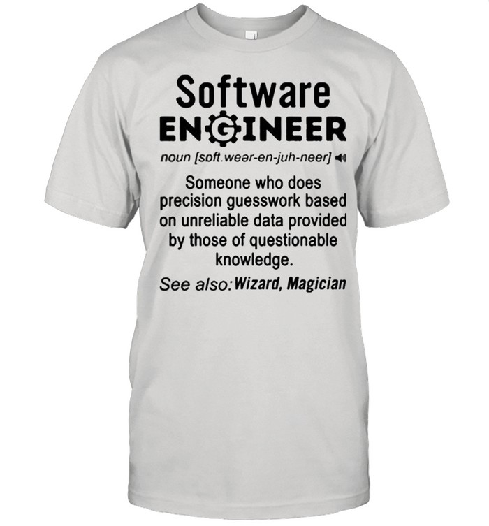 Software Engineer definition Wizard Magician shirt Classic Men's T-shirt