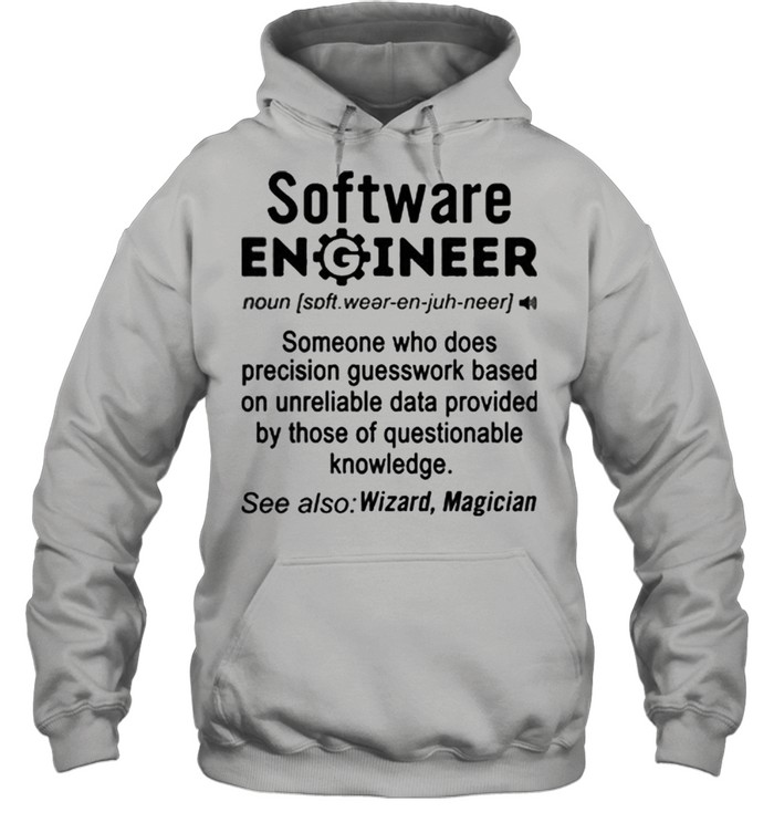 Software Engineer definition Wizard Magician shirt Unisex Hoodie