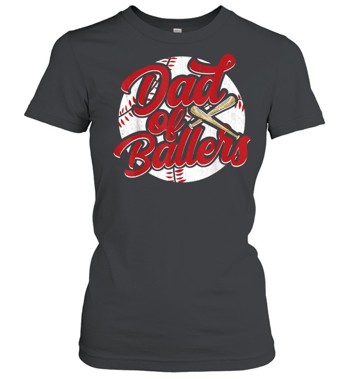 Dad Of Ballers Baseball Softball Classic Women's T-shirt