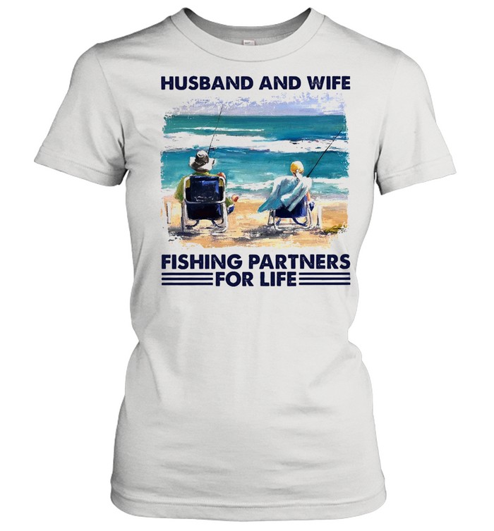 Husband and wife fishing partners for life shirt Classic Women's T-shirt