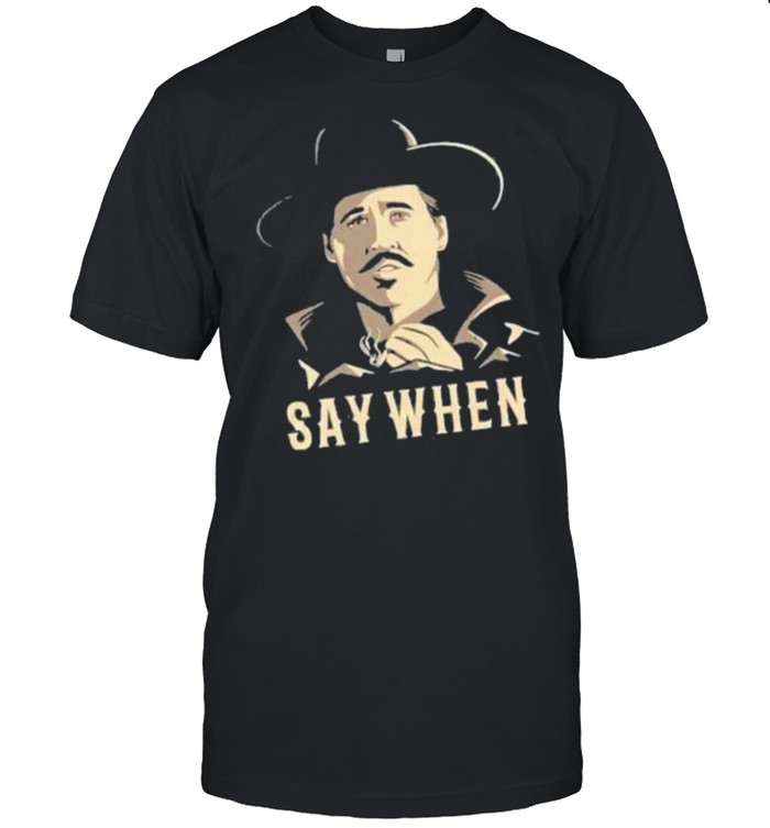 Say When Men Smoking  Classic Men's T-shirt