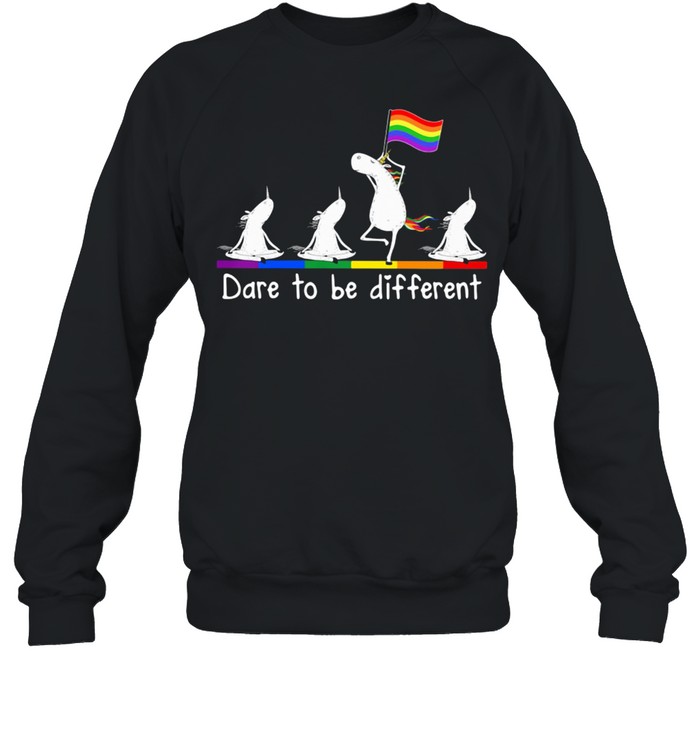 Dare To Be Different LGBT Unicorn Unisex Sweatshirt