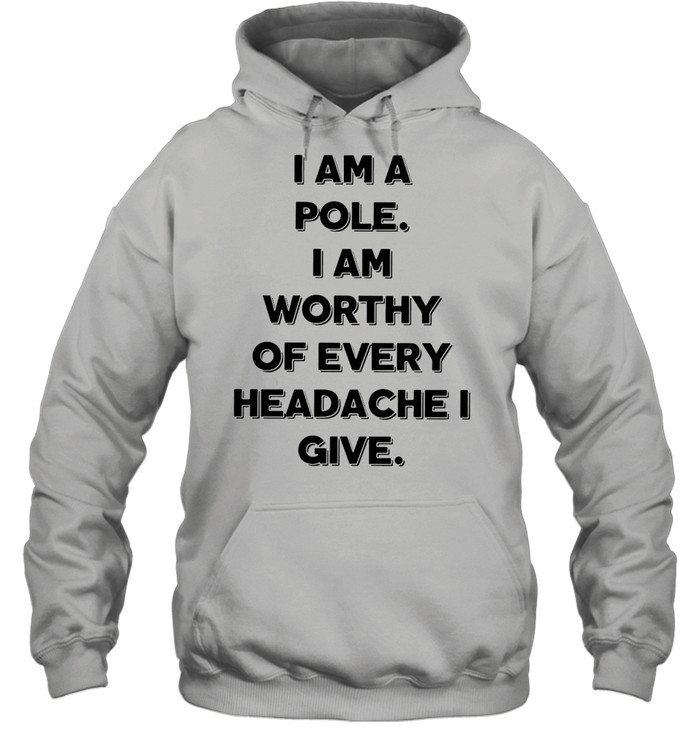 I Am A Pole I Am Worthy Of Every Headache I Give T-shirt Unisex Hoodie