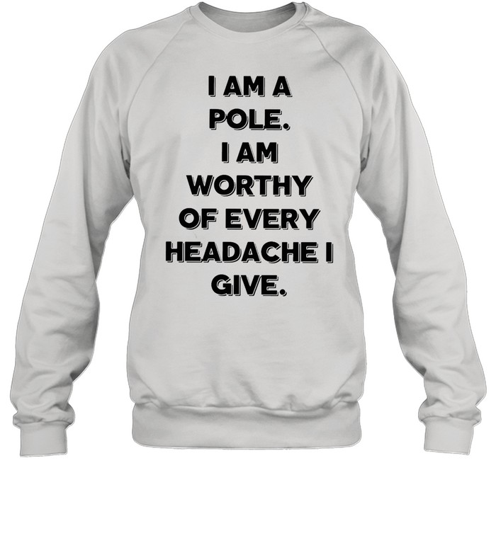 I Am A Pole I Am Worthy Of Every Headache I Give T-shirt Unisex Sweatshirt