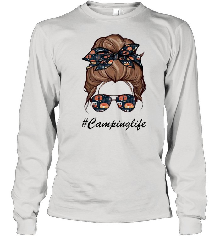 Camping Life Girl Long Sleeved T-shirt