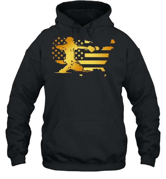 Gold Flag Catcher American Unisex Hoodie