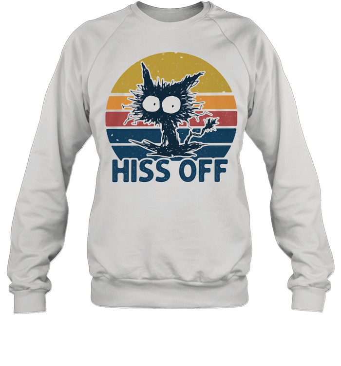 Hiss Off Cat Vintage Unisex Sweatshirt