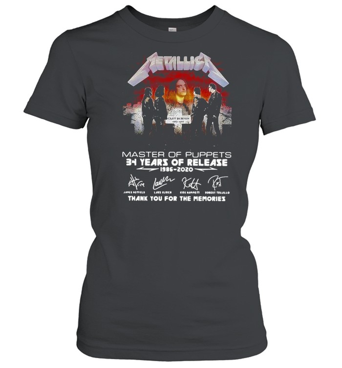 Metallica Master Of Puppets 34 Years Of Release 1986 2020 T-shirt ...