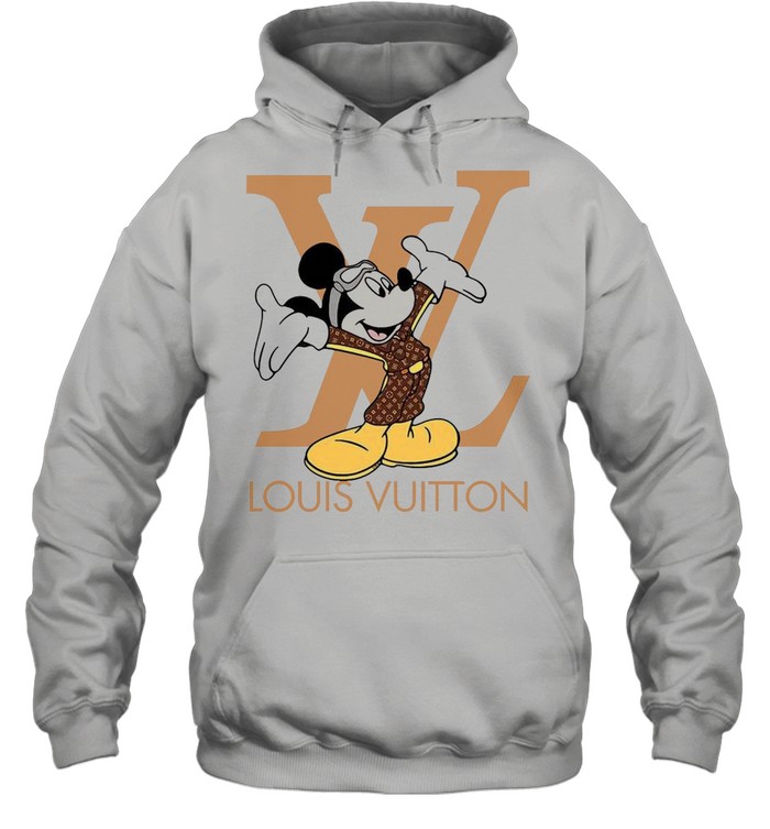 Louis Vuitton Mickey Mouse Glitter Heart Hoodie - Tagotee