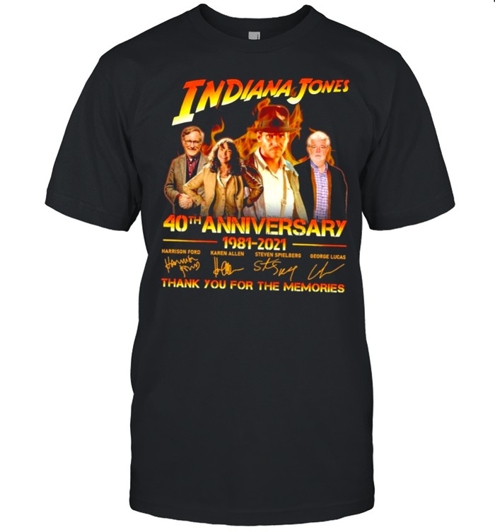 Indiana jones 40th anniversary 1981 2021 thank you for the memories shirt Classic Men's T-shirt