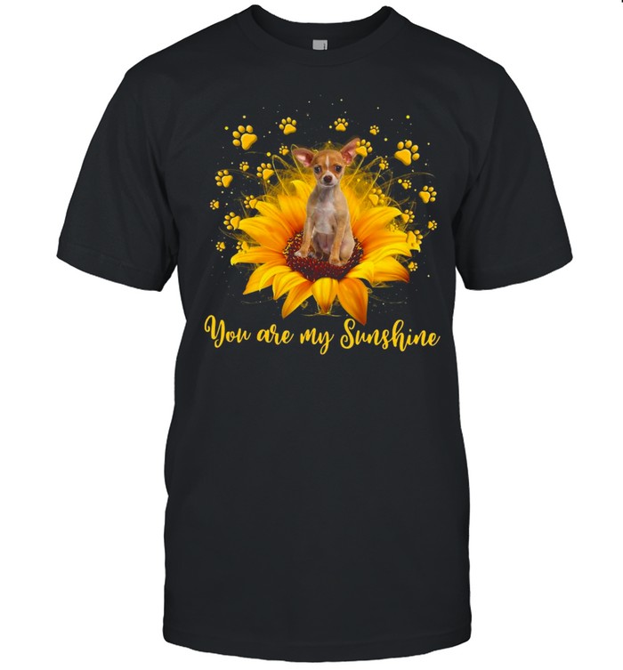 Chihuahua Sunflower You Are My Sunshine  Classic Men's T-shirt