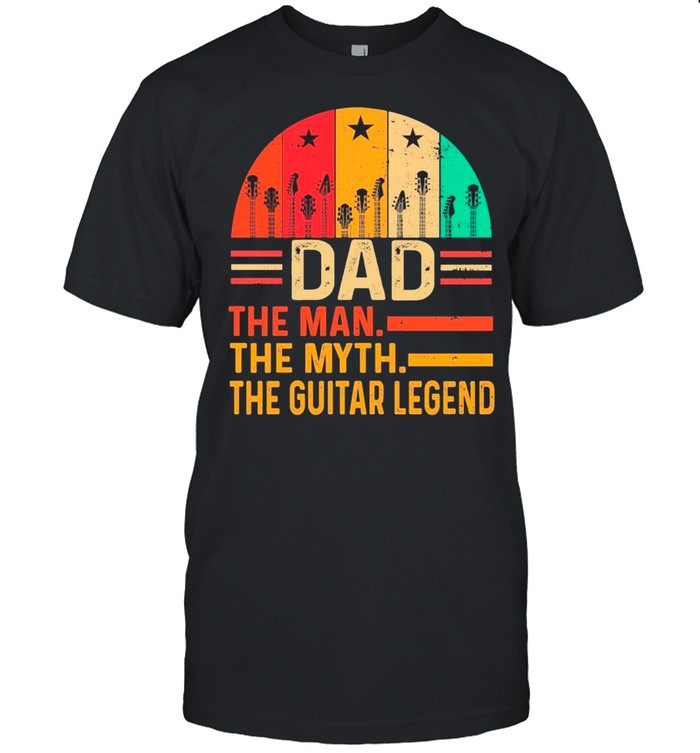 Retro Guitar Dad The Man The Myth The Guitar Legend shirt Classic Men's T-shirt