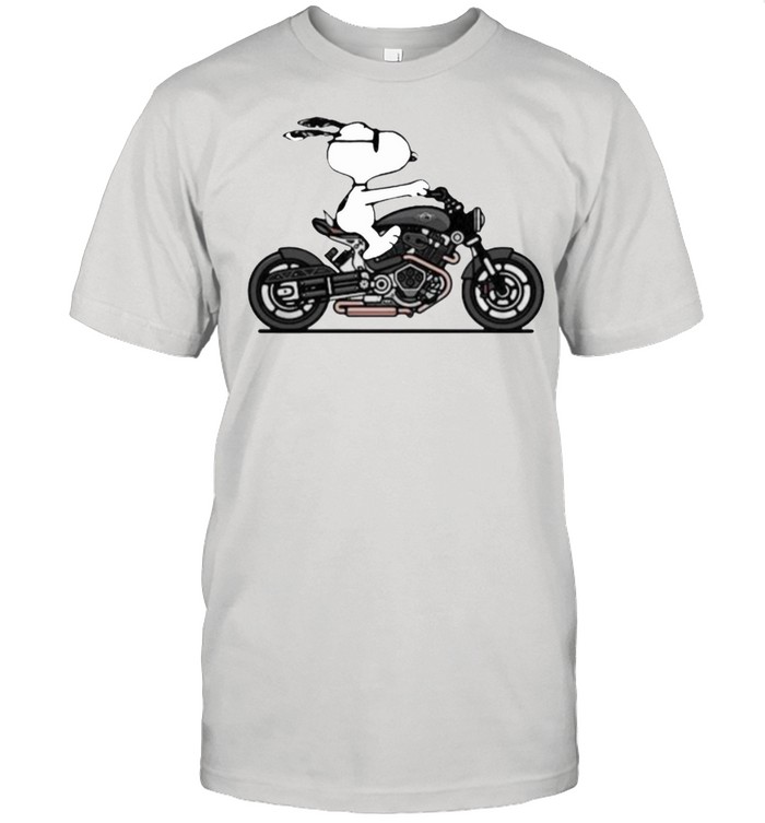 Snoopy running motorcycle shirt