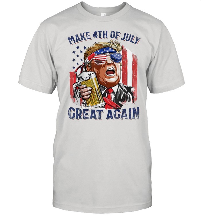 Trump 2024 make 4th of july great again American flag shirt