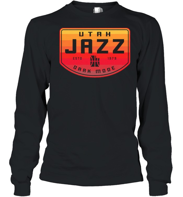 Utah Jazz 2021 NBA Playoffs Dark Mode shirt Long Sleeved T-shirt