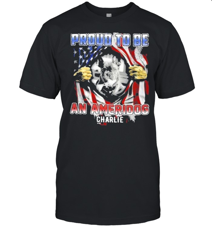 Proud to be an ameridog charlie American flag shirt Classic Men's T-shirt