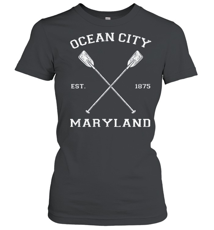 Vintage Ocean City Maryland Urlaub Langarmshirt shirt Classic Women's T-shirt